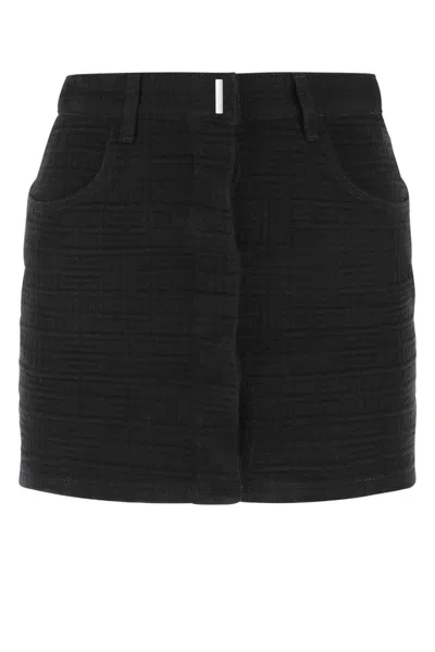 Givenchy Black Denim Mini Skirt