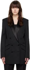 GIVENCHY BLACK DOUBLE-BREASTED BLAZER