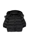 Givenchy Black Down Jacket For Baby Boy With 4g Motif In Black