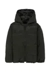 Givenchy Black Down Jacket For Kids With 4g Motif In Black