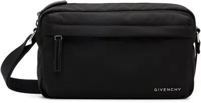 Givenchy Mens Black Essential U Woven Crossbody Bag
