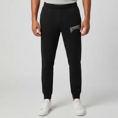 Pre-owned Givenchy Black Faded Logo Embroidered Cotton Knit Joggers Size M