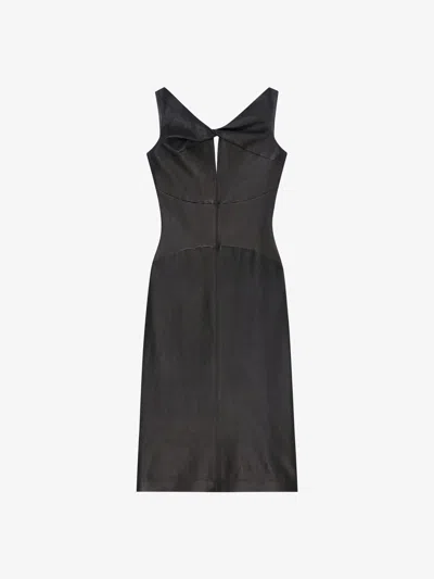 Givenchy Twisted-detail Midi Dress In Black