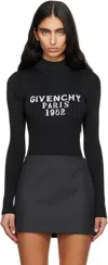 Givenchy Black Fine Rib '' Signature Bodysuit In Black