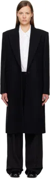 Givenchy Black Formal Wool Coat In Black