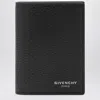 Givenchy Black Full Grain Leather Cardholder In Black