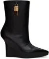 Givenchy Black G-lock Ankle Boots In 001 Black