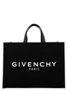 Givenchy Medium G-tote Shopping Bag In Canvas In Black