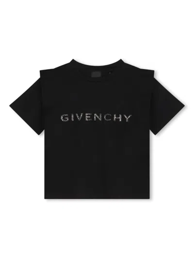 Givenchy Kids' 4g-embellished Cotton T-shirt In Black