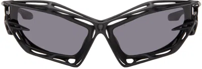 Givenchy Giv Cut Cage Sunglasses In Matte Black / Smoke