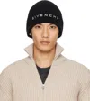 Givenchy Black '' 4g Embroidered Beanie In Multi