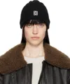 Givenchy Black '' 4g Wool Beanie In 004 Black Embr White