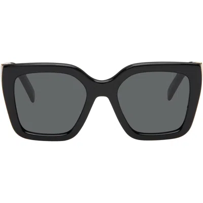 Givenchy Black ' Bold' Sunglasses In Shiny Black / Smoke