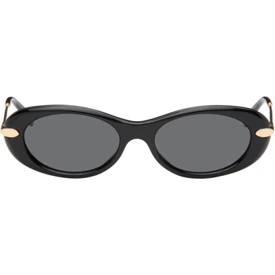 Givenchy Black ' Bold' Sunglasses In Shiny Black / Smoke