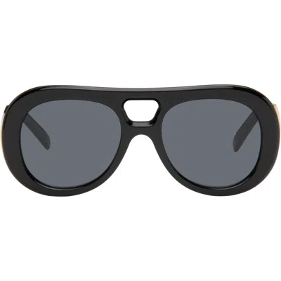 Givenchy Black ' Bold' Sunglasses In Shiny Black / Smoke