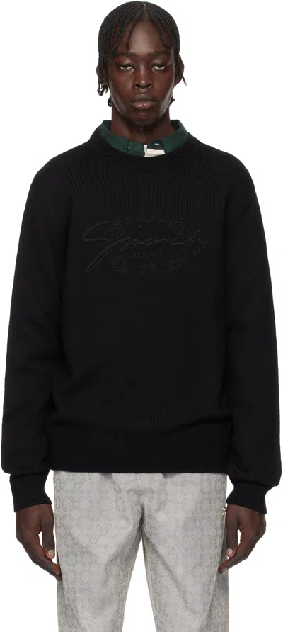 Givenchy Black '' Medallion Sweater In 001-black