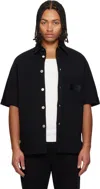Givenchy Black ' Paris' Patch Shirt In Black