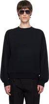 Givenchy Black Embossed Logo Sweatshirt In 001-black