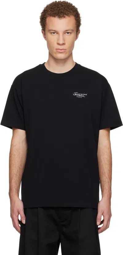 Givenchy Men's Cotton Logo Stamp Print T-shirt In Black