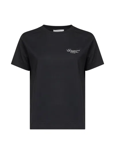 GIVENCHY BLACK GIVENCHY STAMP PRINT T-SHIRT