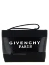 Givenchy Tape Small Clutch Bag Rectangular Wrist Strap In Black