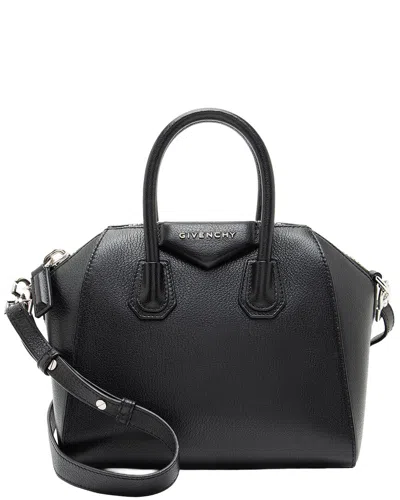 Pre-owned Givenchy Black Goatskin Antigona Mini Satchel (authentic Pre-loved)