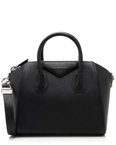 Pre-owned Givenchy Black Goatskin Antigona Small Satchel (authentic Pre-loved)