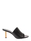 Givenchy G Cube Leather Mules In Black