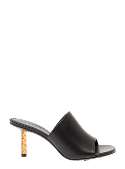 GIVENCHY WOMEN BLACK GOLD G CUBE-SHAPED HEEL, 4 LUXURY PUMPS & HEELS FOR WOMEN DARVEYS