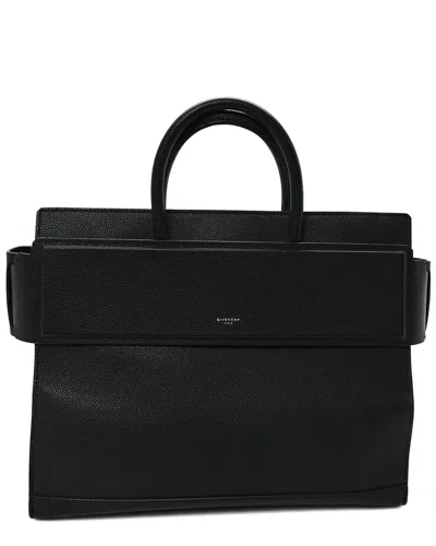 Givenchy Black Grained Calfskin Medium Horizon Satchel (authentic Pre-loved)