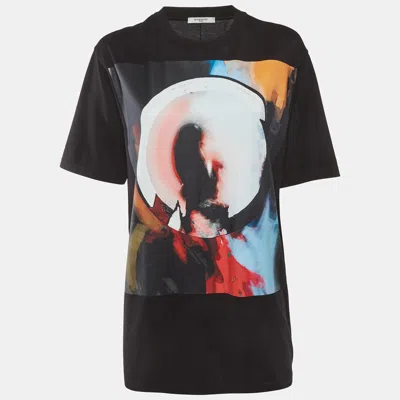 Pre-owned Givenchy Black Graphic Print Jersey Crewneck T-shirt S