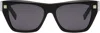 Givenchy Black Gv Day Sunglasses In 01a Shiny Black/smok