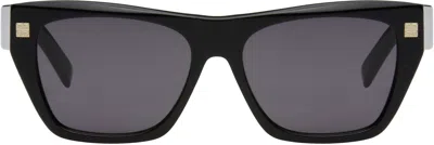 Givenchy Black Gv Day Sunglasses In 01a Shiny Black/smok
