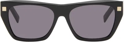 Givenchy Black Gv Day Sunglasses In Shiny Black /smoke