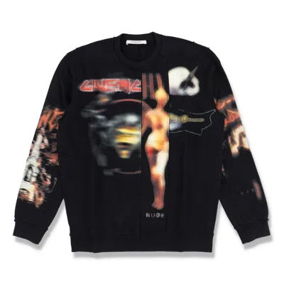 Pre-owned Givenchy Black Heavy Metal Distressed Sweatshirt