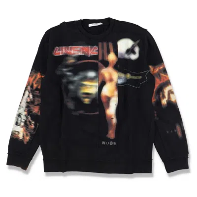 Pre-owned Givenchy Black Heavy Metal Distressed Sweatshirt
