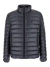 Givenchy Black High Neck Down Jacket With Logo Detail In Tech Fabric Man In Black