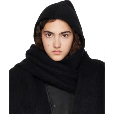 Givenchy Black Hooded Alpaca Scarf