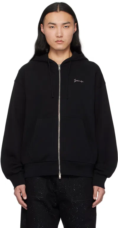 Givenchy Black Hubert Objects Print Zipped Hoodie