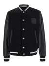 Givenchy Black Jacket With 4g Motif On Front In Wool And Tech Fabric Blend Man In Multicolor