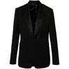 Givenchy Floral-jacquard Single-breasted Blazer In Black