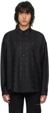 Givenchy Logo Pattern Detail Shirt In 001-black