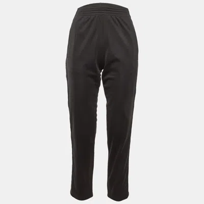 Pre-owned Givenchy Black Jersey Logo Tape Detail Track Pants S