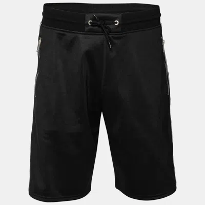 Pre-owned Givenchy Black Jersey Logo Tape Trimmed Shorts M