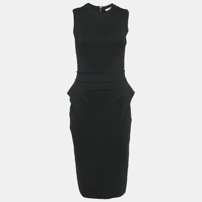Pre-owned Givenchy Black Jersey Panel Detail Sleeveless Midi Dress M