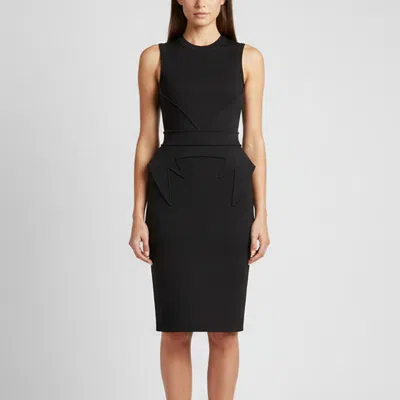 Pre-owned Givenchy Black Jersey Paneled Knee Length Dress Xs