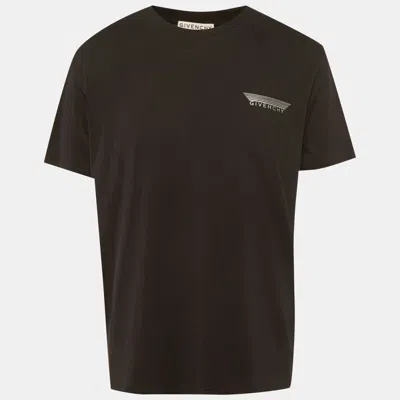 Pre-owned Givenchy Black Jersey Tape Details T-shirt L