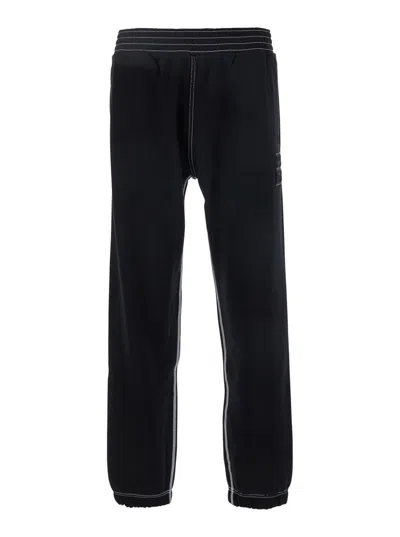 Givenchy Black Jogger Pants With 4g Embroidery In Cotton Man In Multicolor