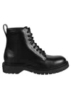 Givenchy Black Lace Up Boots In Black