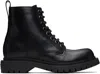 Givenchy Chunky Sole Round Toe Leather Ankle Boots In Black
